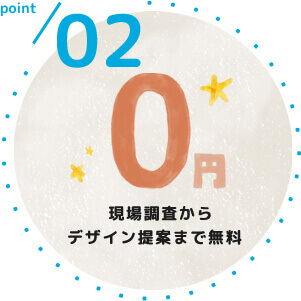point02   現場調査からデザイン提案まで無料